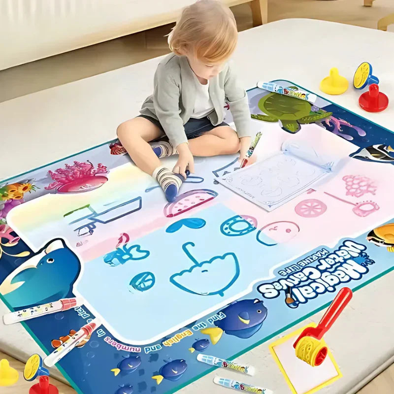 AquaArt Adventure Mat – Reusable Water Drawing Mat for Kids Learning & Play