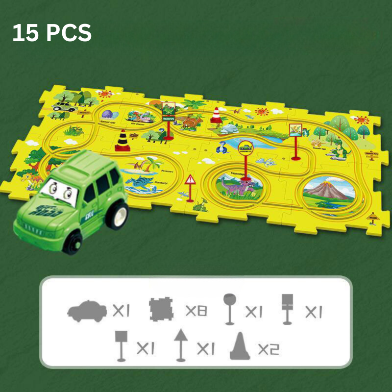 RoadMagix Magnetic Road Puzzle Buildable Vehicle Track Playset