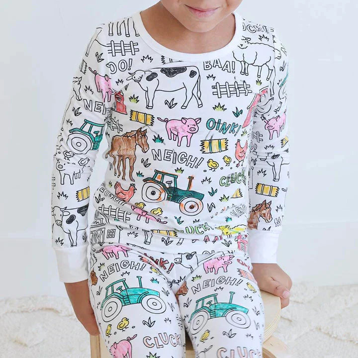 DreamDoodle Colorable Pajamas for Kids – Washable Creative Sleepwear Set