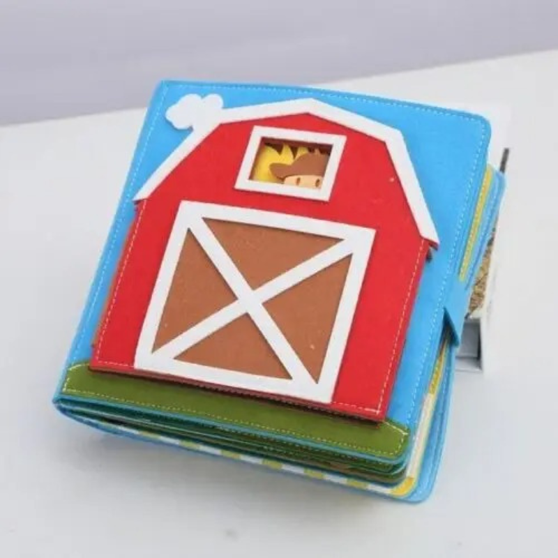 LittleBarn Soft Felt Farm Busy Book Interactive Learning Toy for Toddlers