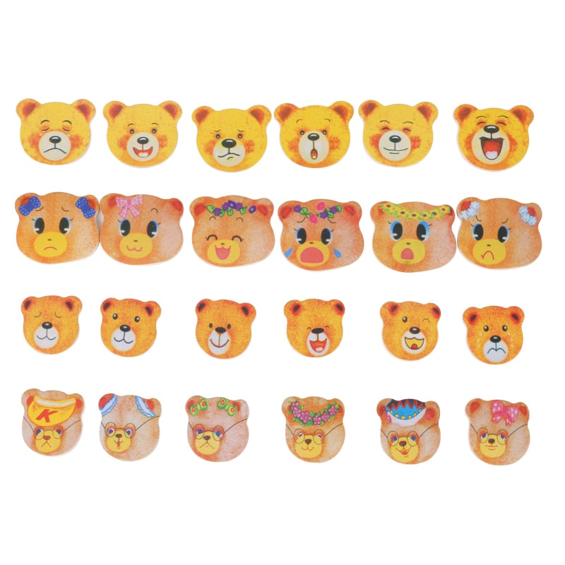 DressyBear Wooden Dress-Up Puzzle Toy for Kids Imaginative Play and Motor Skills