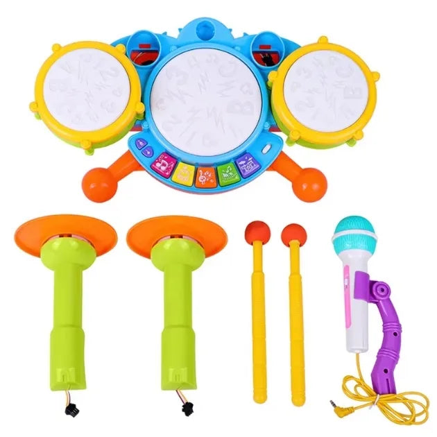 BeatBuddy Kids Drum Set Educational Musical Toy with Lights and Sounds
