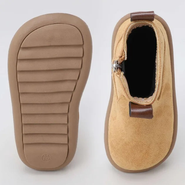 CozyStep Kids Winter Suede Boots Casual Ankle Shoes for Toddlers and Kids