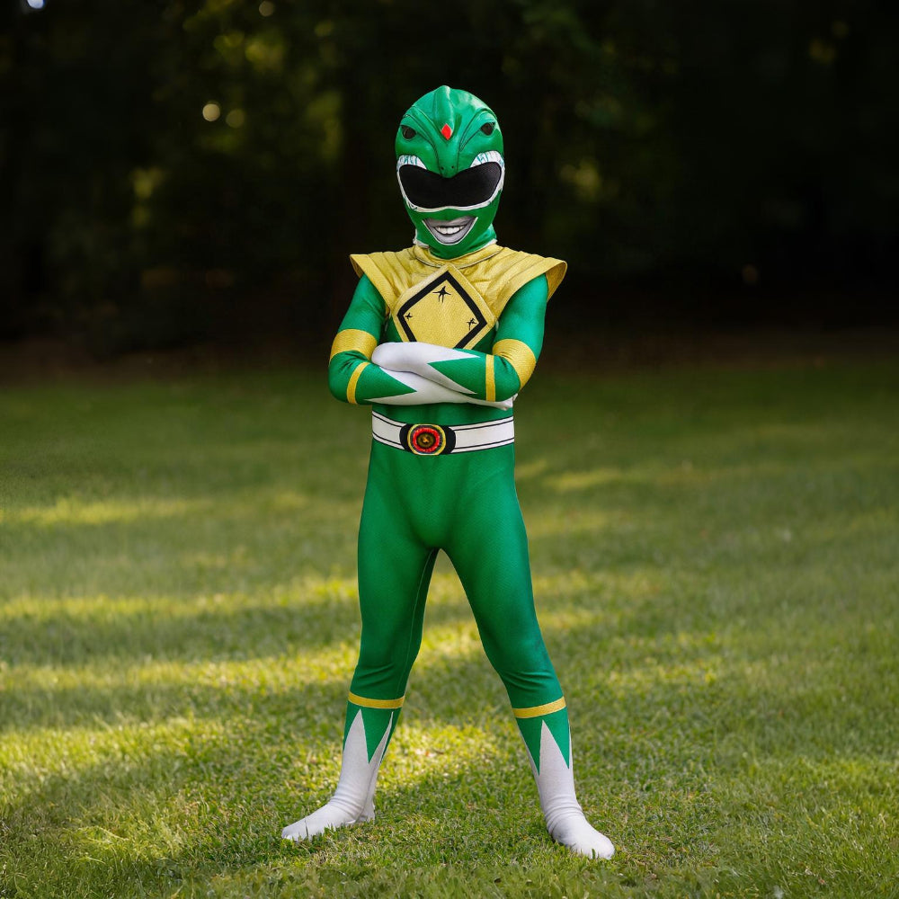 PowerRangerX Kids Ranger Muscle Costume Set, Jumpsuit with Mask for Dress-Up Play
