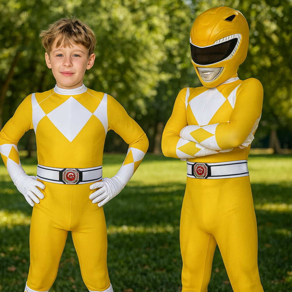 PowerRangerX Kids Ranger Muscle Costume Set, Jumpsuit with Mask for Dress-Up Play