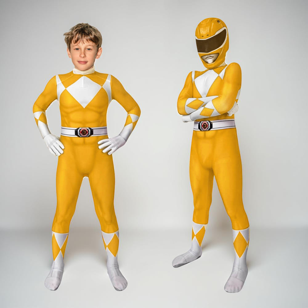 PowerRangerX Kids Ranger Muscle Costume Set, Jumpsuit with Mask for Dress-Up Play