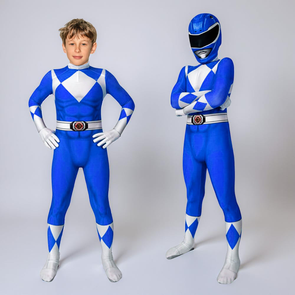 PowerRangerX Kids Ranger Muscle Costume Set, Jumpsuit with Mask for Dress-Up Play