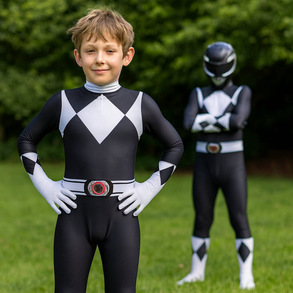 PowerRangerX Kids Ranger Muscle Costume Set, Jumpsuit with Mask for Dress-Up Play