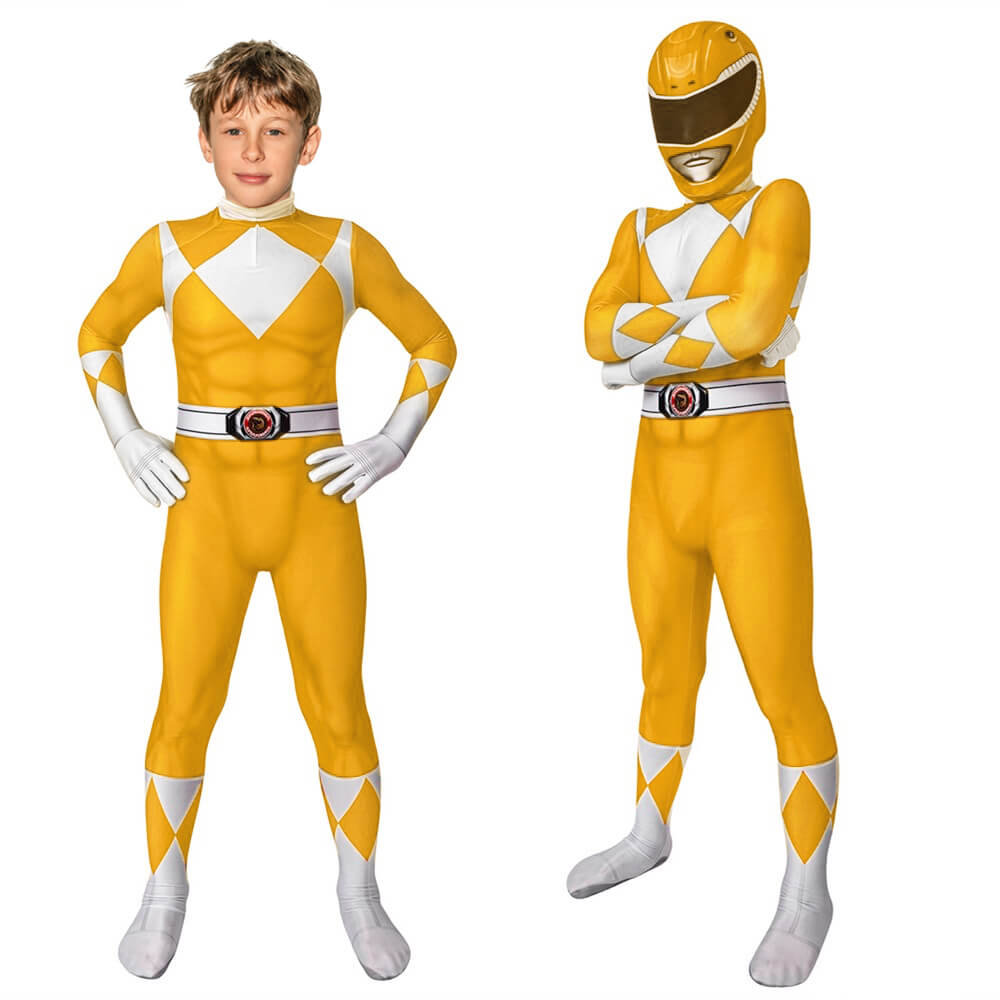 PowerRangerX Kids Ranger Muscle Costume Set, Jumpsuit with Mask for Dress-Up Play