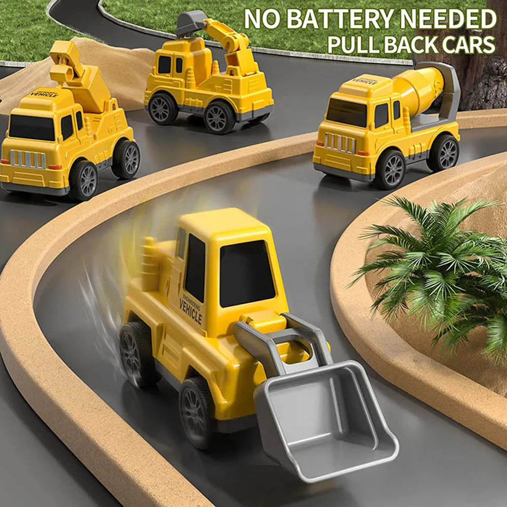 Delopi Magic Car City Playset for Kids, Imaginative Build & Race Toy Ages 3+