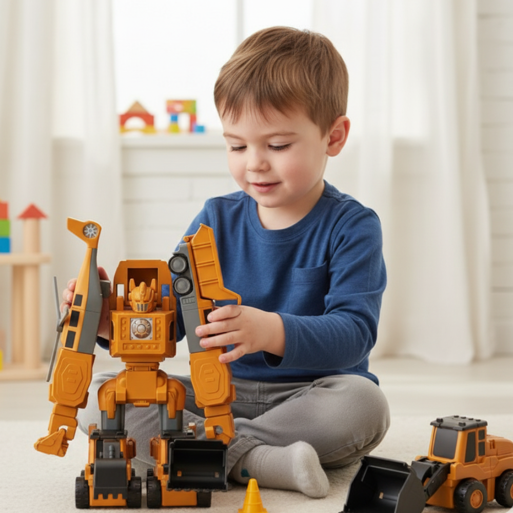 MagnaBot Magnetic Building Blocks Set, Transforming Robot Construction Toy