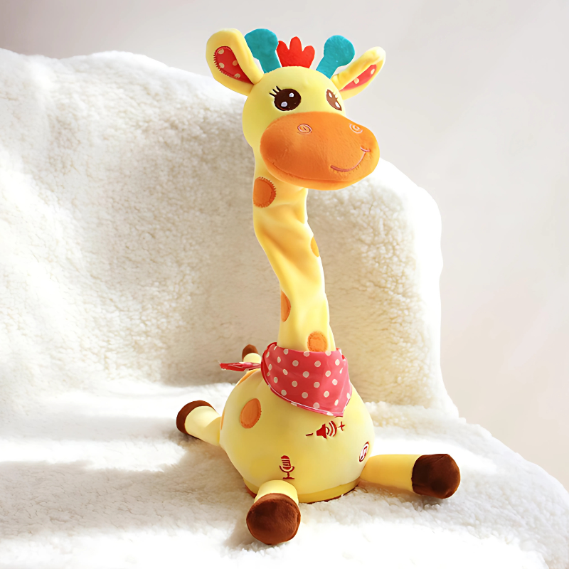 BoogieGiraffe Interactive Dancing Sensory Toy for Kids with Music Lights and Voice Repeat