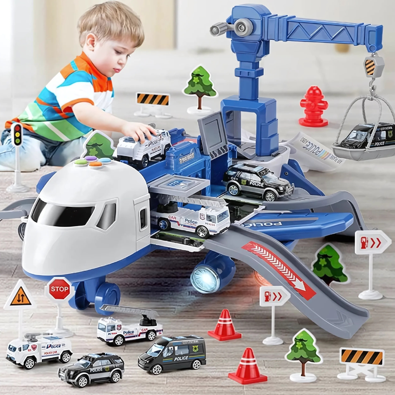 AirPorter Kids Airport Airplane & Vehicle Interactive Action Playset