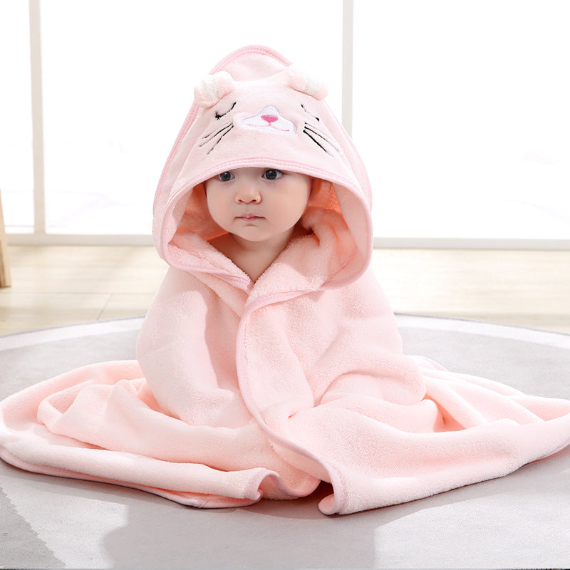 SnuggleSoft Baby Hooded Bath Towel with Animal Design for Gentle Drying