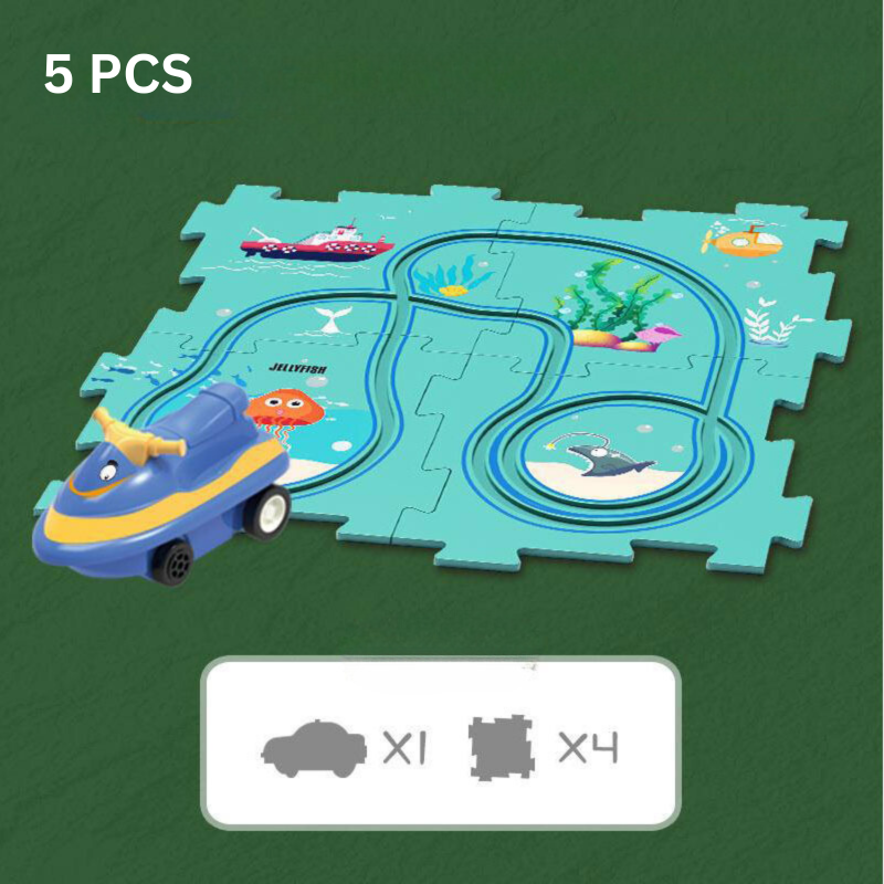 RoadMagix Magnetic Road Puzzle Buildable Vehicle Track Playset