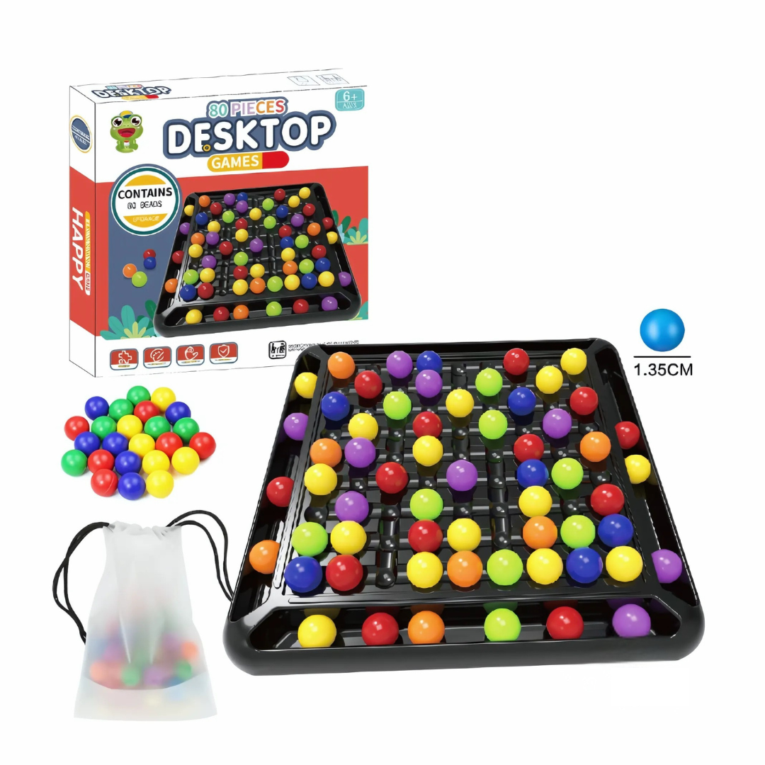 BrainBounce Rainbow Bead Elimination Game, Strategic Logic Board Game for Kids & Family