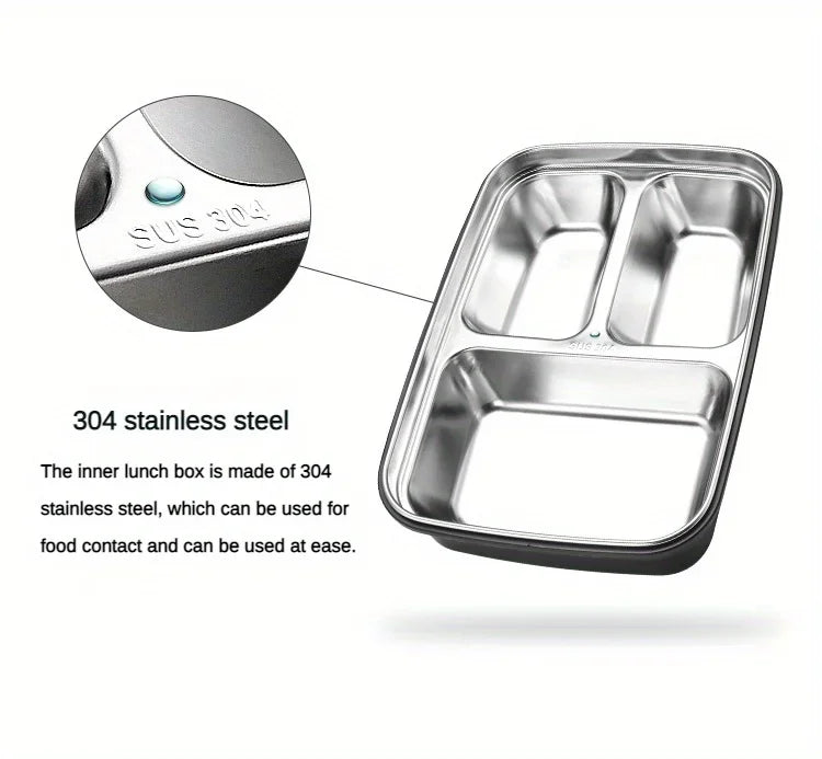 FreshNest Steel Bento Lunch Box – Leak-Proof Stainless Steel Meal Container for Kids & Adults