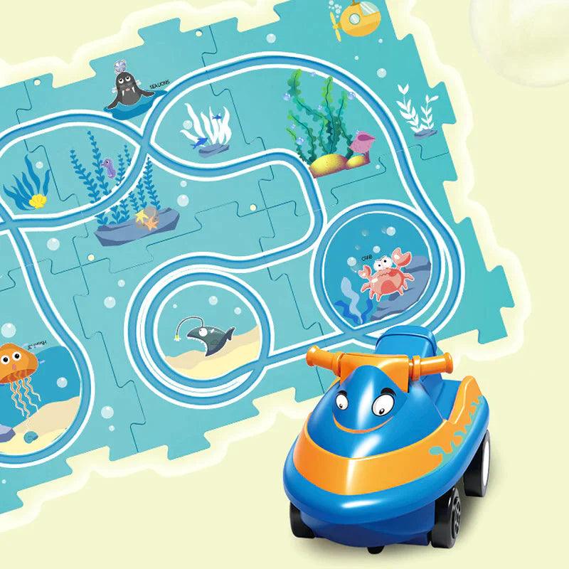 RaceTrack Puzzle Playset for Kids, Creative & Imaginative Building Toy Ages 3+