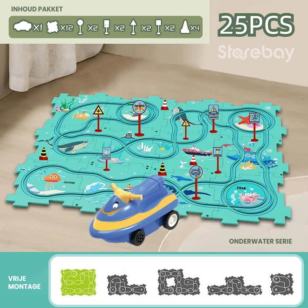 RaceTrack Puzzle Playset for Kids, Creative & Imaginative Building Toy Ages 3+