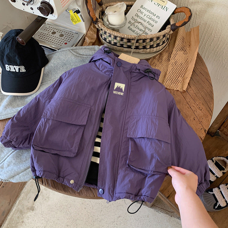 StormLite Hooded Windbreaker Jacket for Kids, Unisex Polyester (Ages 0–6)