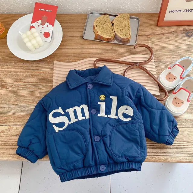 SmileWear Kids Puffer Jacket, Unisex Lightweight Polyester Coat 0–6 Years