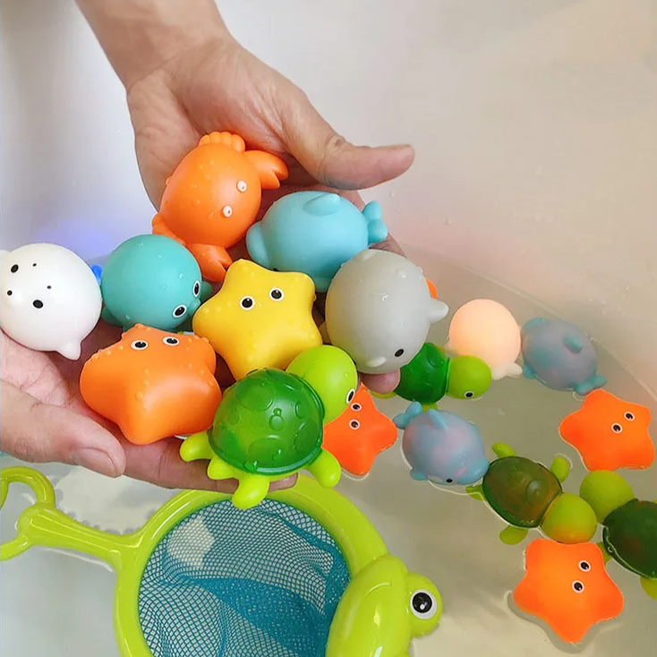 GlowSplash Light-Up Bath Toys for Kids, Safe Interactive LED Water Play Set Ages 3+