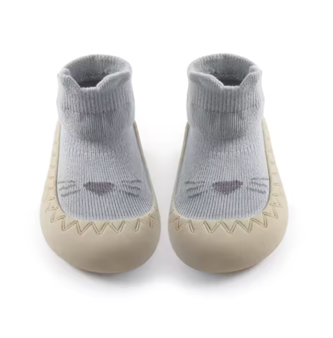 LittlePaws Baby Booties, Non-Slip Soft Sole Unisex First Shoes 0–3 Years