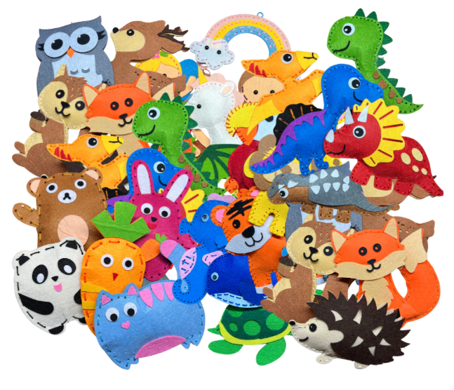 FeltFun Kids DIY Animal Sewing Kit for Creative Craft and Fine Motor Skills