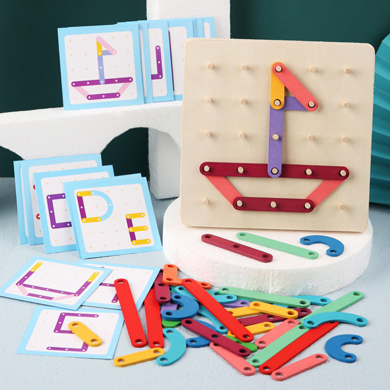 LetterLink Wooden Letter Construction Montessori Learning Board Toy