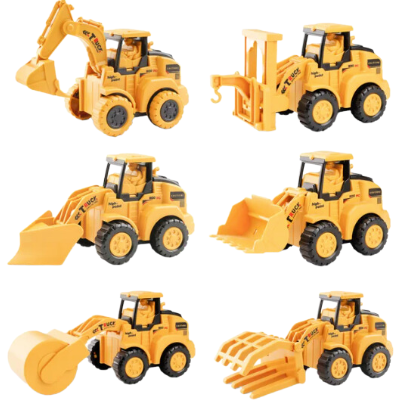 BuildZone Interactive Construction Vehicle Toy Set for Kids Creative Play