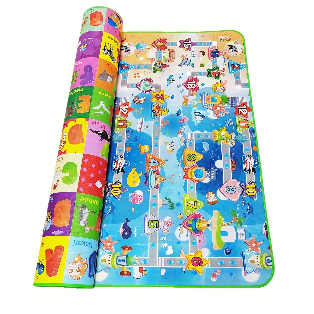 PlaySafe Double-Sided Foam Play Mat, Non-Slip Educational Baby Mat 180x120cm