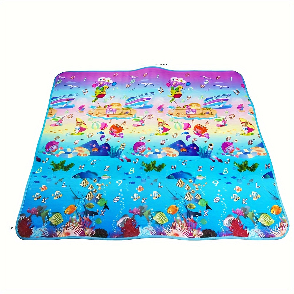 PlaySafe Double-Sided Foam Play Mat, Non-Slip Educational Baby Mat 180x120cm