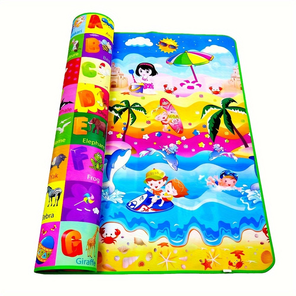 PlaySafe Double-Sided Foam Play Mat, Non-Slip Educational Baby Mat 180x120cm