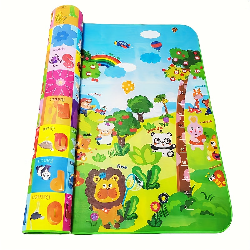 PlaySafe Double-Sided Foam Play Mat, Non-Slip Educational Baby Mat 180x120cm