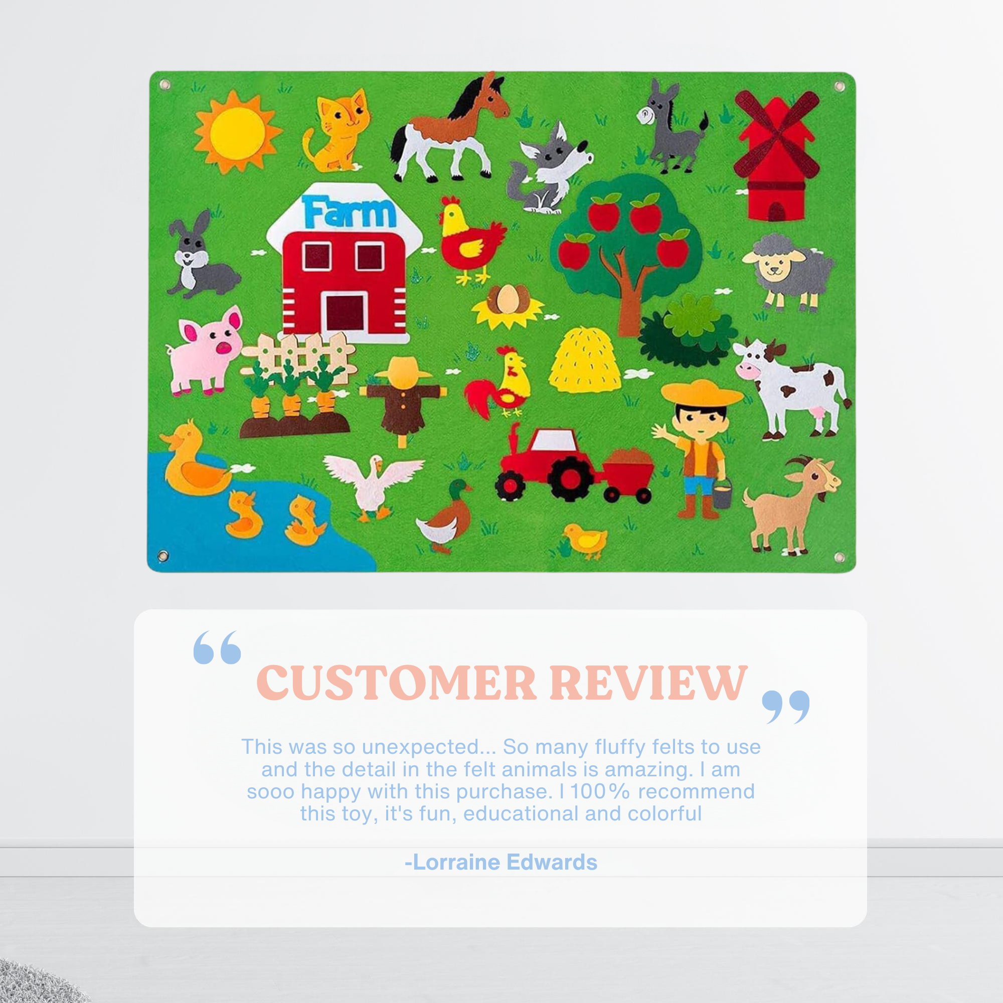 FarmFun Interactive Montessori Board for Kids Learning and Play