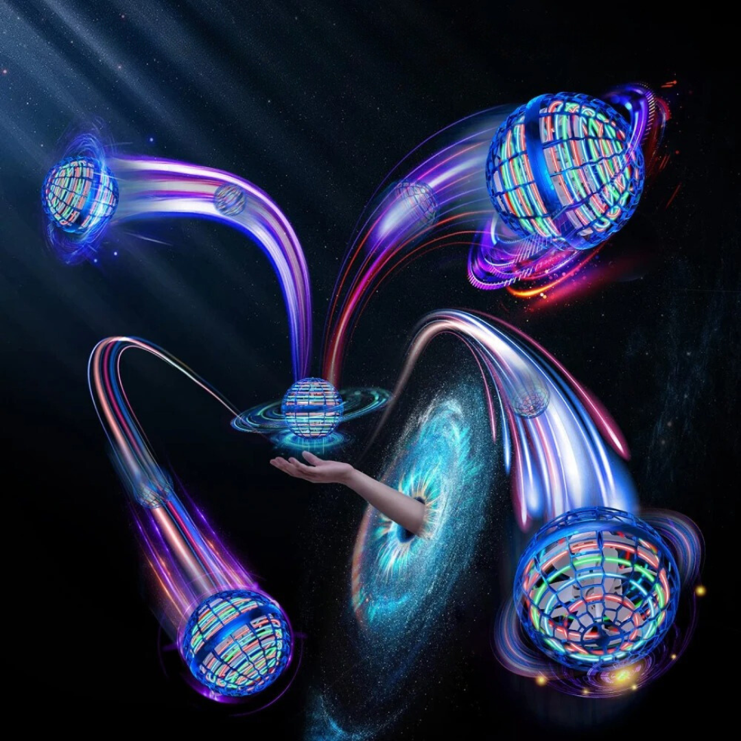 SkySpin Magic Flying Ball Toy, LED Boomerang Hover Orb for Indoor & Outdoor Play