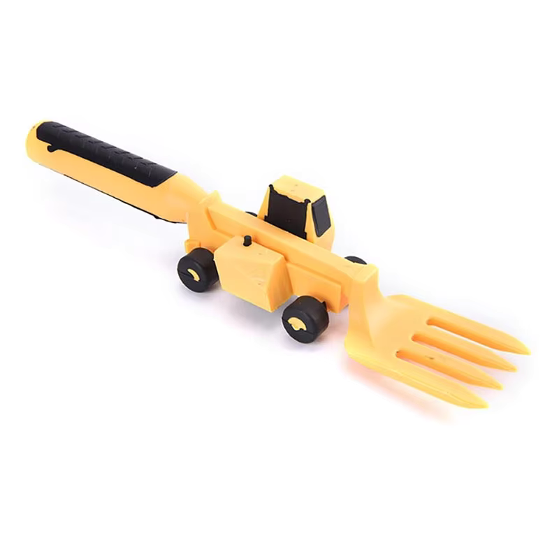 BuildBite Kids Construction Cutlery Set, Fun Fork Spoon & Pusher Mealtime Utensils