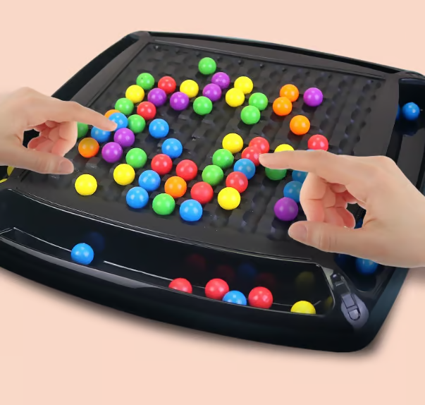 BrainBounce Rainbow Bead Elimination Game, Strategic Logic Board Game for Kids & Family