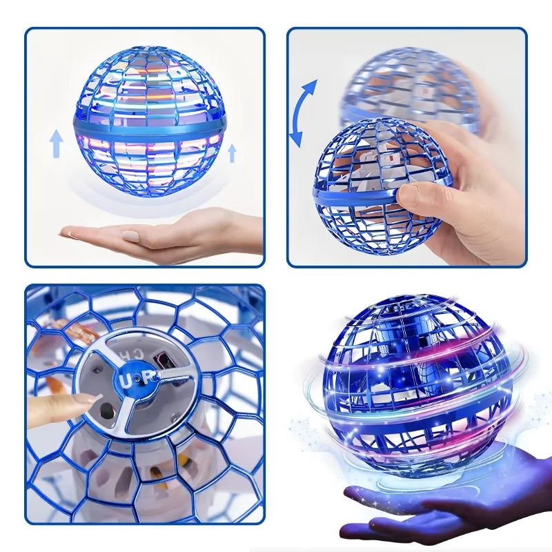 AeroSpin Flying Ball Boomerang Magic Orb Toy with LED Lights