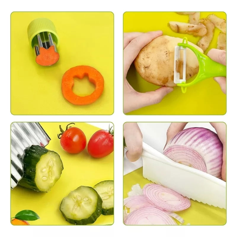 CookJoy Kids Play Kitchen Tools Cooking Set with Safe Utensils