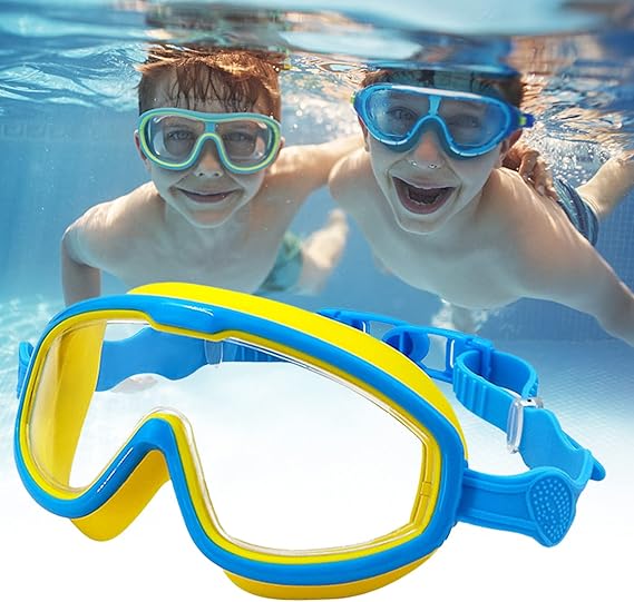 AquaView Kids Swimming Goggles with Anti-Fog Lens and Comfortable Adjustable Fit
