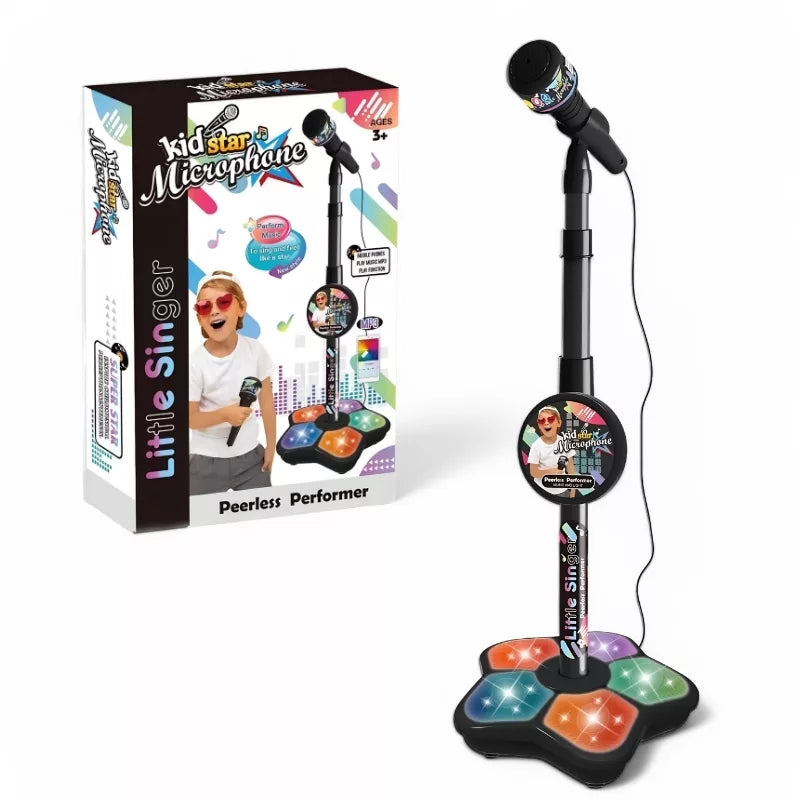 StarSing Kids Microphone Karaoke Toy with Adjustable Stand and Lights