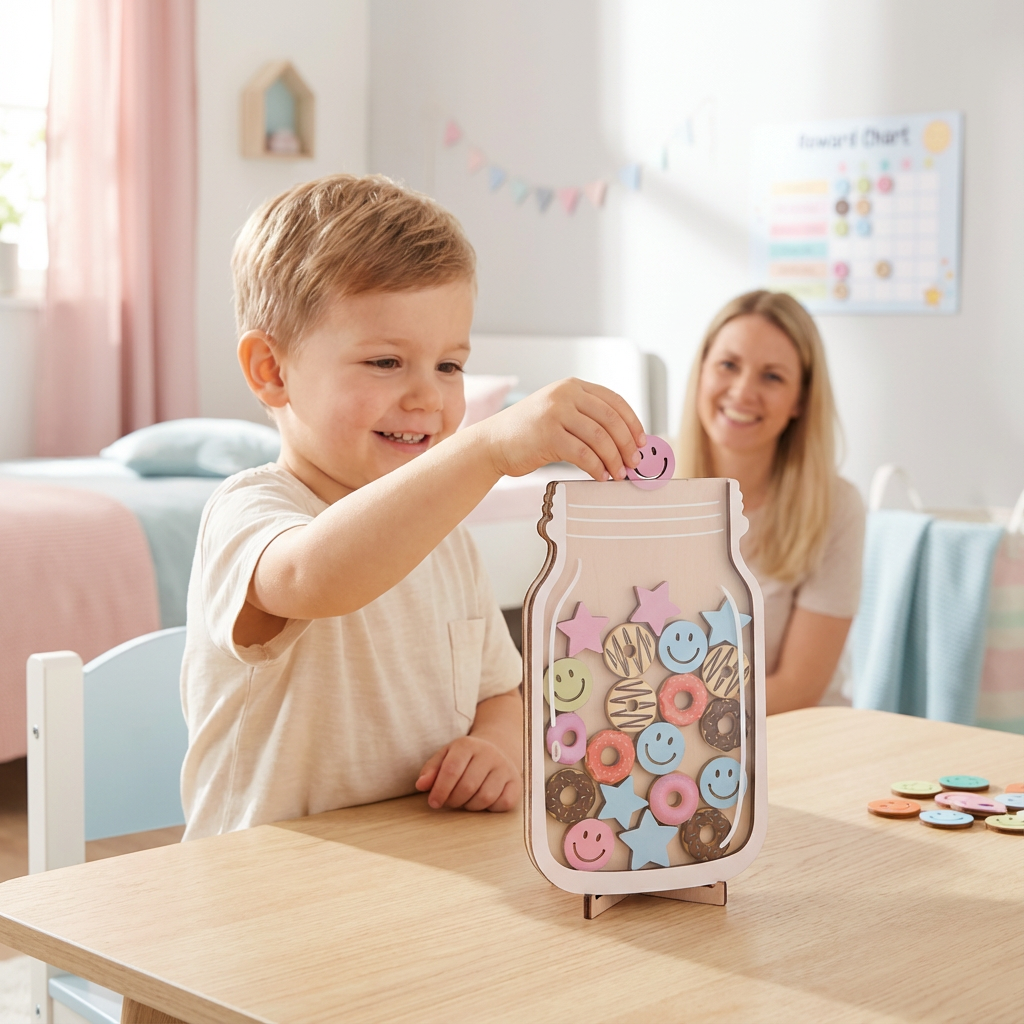 StarSpark Kids Reward Jar for Positive Behavior Motivation and Learning Incentives