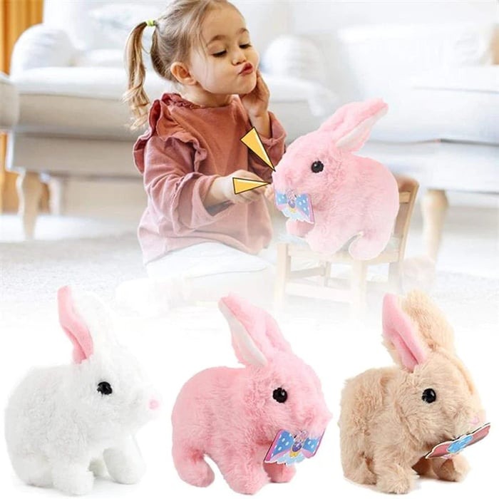 BunnyJoy Interactive Plush Bunny Toy with Sounds and Movement for Kids
