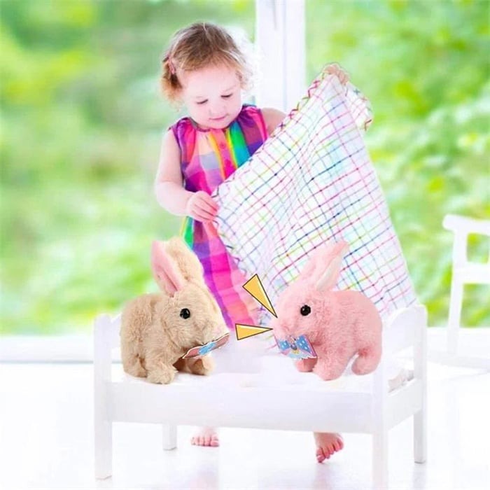 BunnyJoy Interactive Plush Bunny Toy with Sounds and Movement for Kids