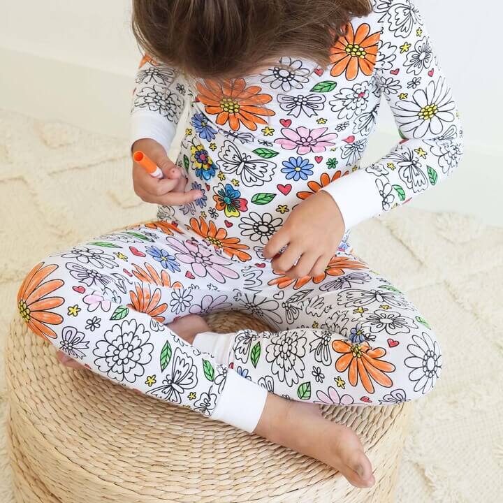 DreamDoodle Colorable Pajamas for Kids – Washable Creative Sleepwear Set