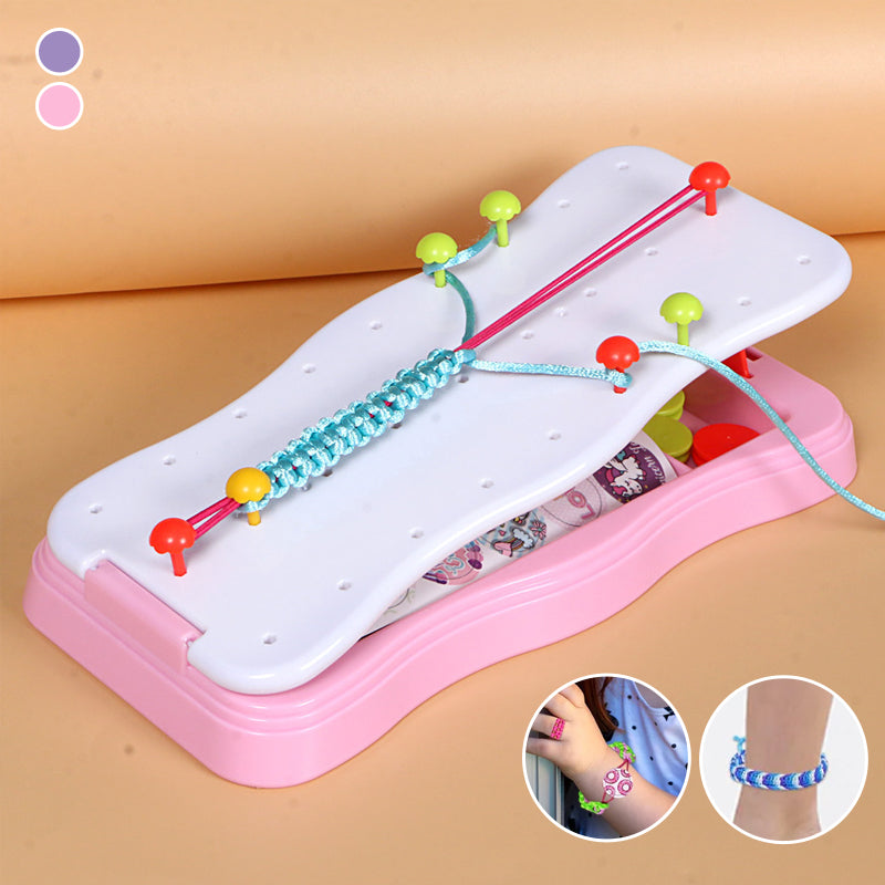 BraidCraft DIY Rope Bracelet Braiding Kit, Creative Jewelry Making Set for Kids