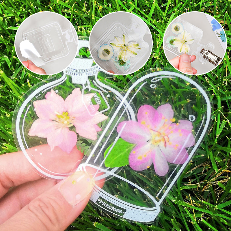 BloomCraft Transparent Flower Press Bookmark Set 30 Pieces for DIY Crafts and Gifts