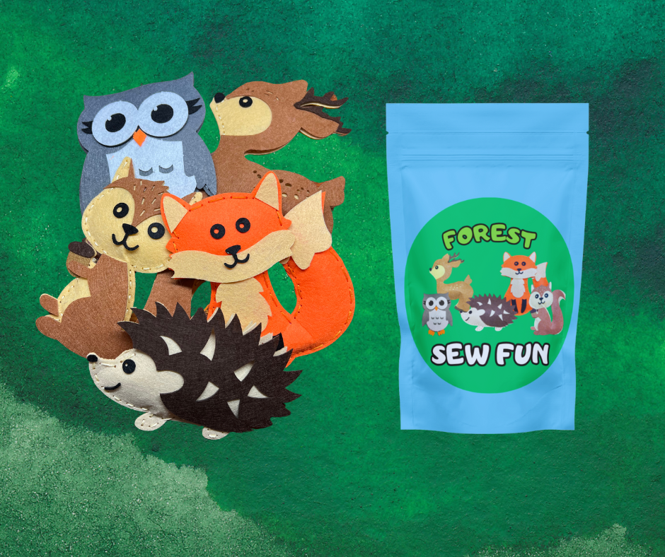 FeltFun Kids DIY Animal Sewing Kit for Creative Craft and Fine Motor Skills