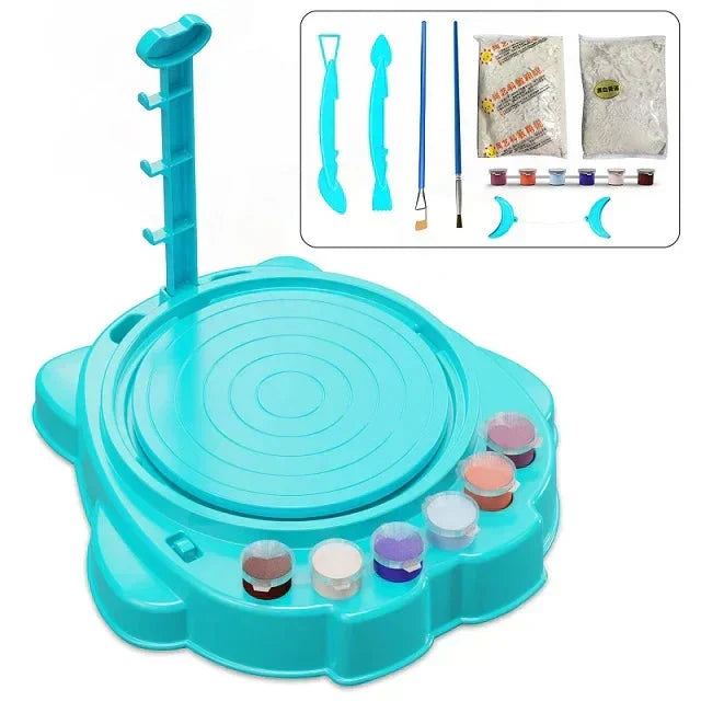 ClayCraft Kids Pottery Wheel Set for Children Creative Art Play
